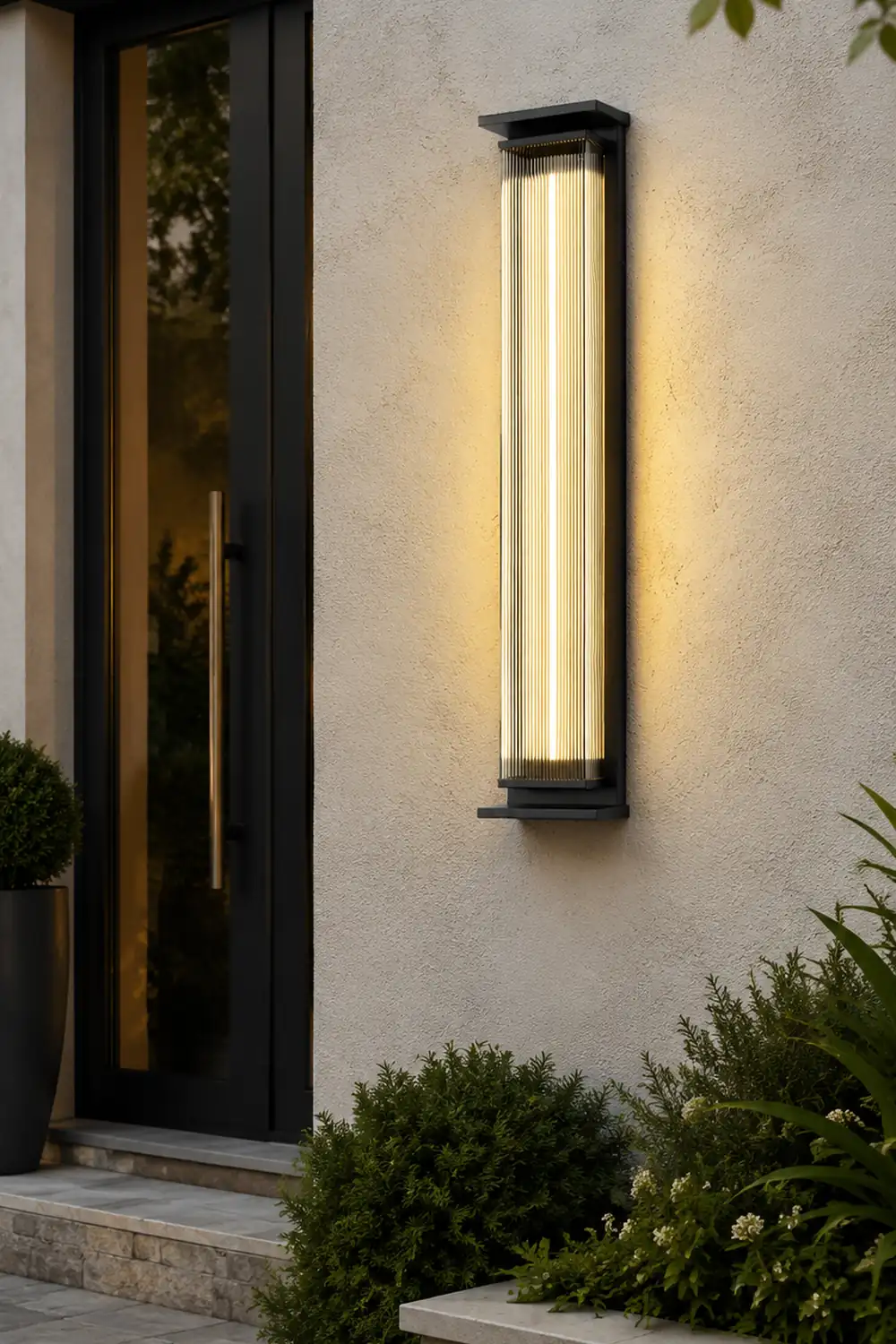 Creative Strip Waterproof Black Modern LED Wall Lamp Outdoor Wall Lights - Lumpaz