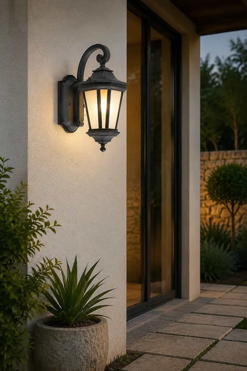 Minimalist Frosted Glass Waterproof European-Style Outdoor Wall Lamp - Lumpaz