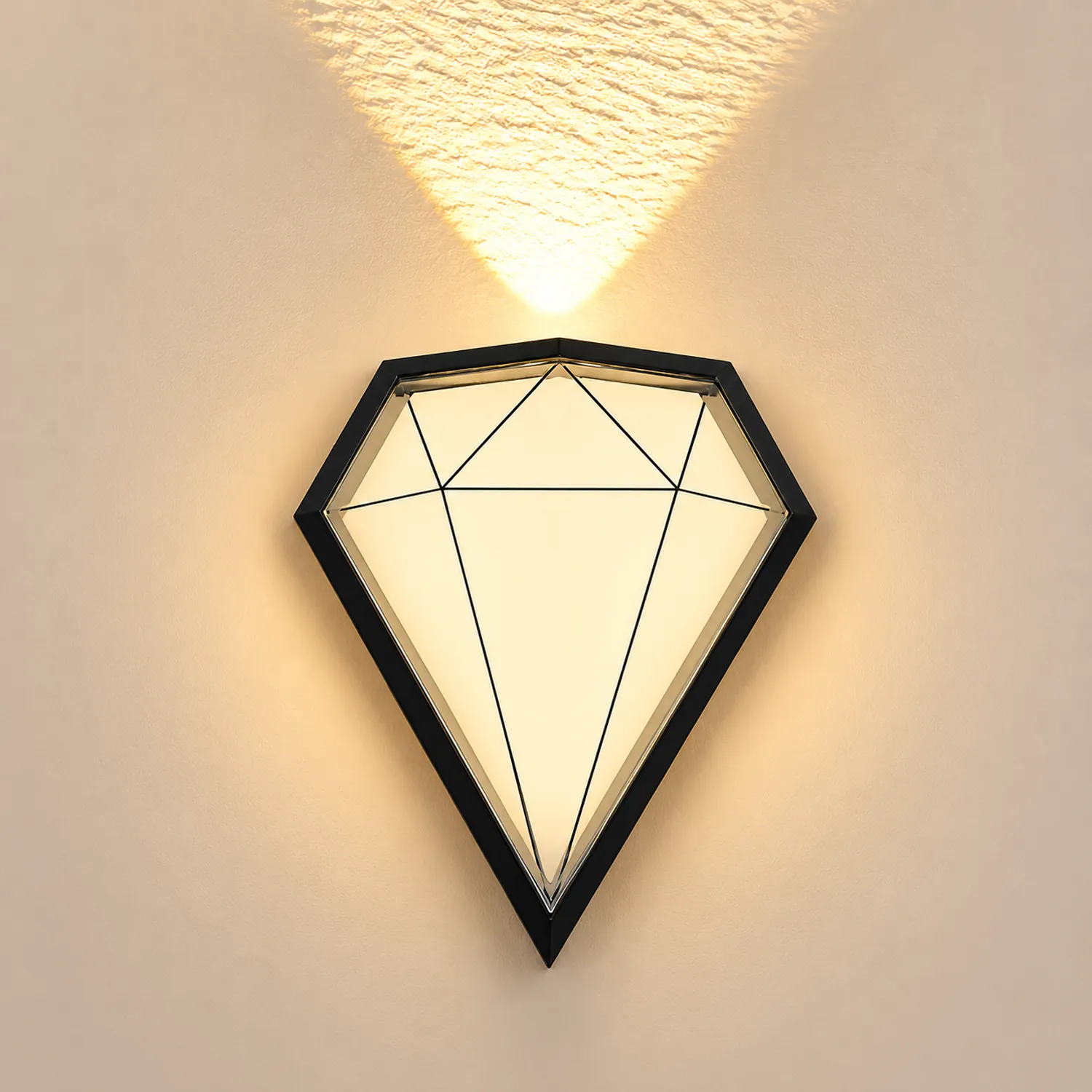 Creative Geometric LED Waterproof Black Modern Wall Lamp Exterior Lights - Lumpaz