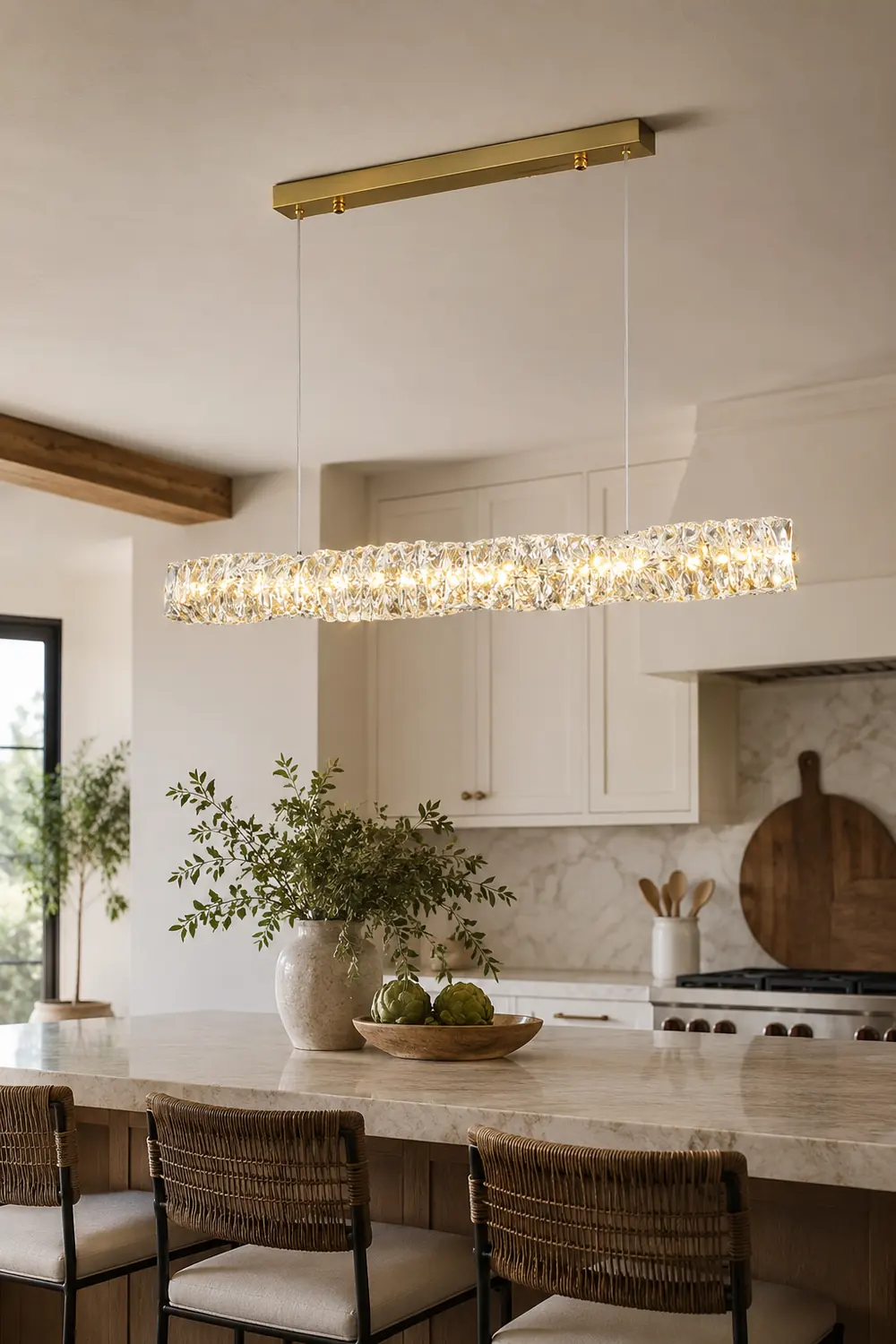 Long Crystal Pendant Lamp - Lumpaz