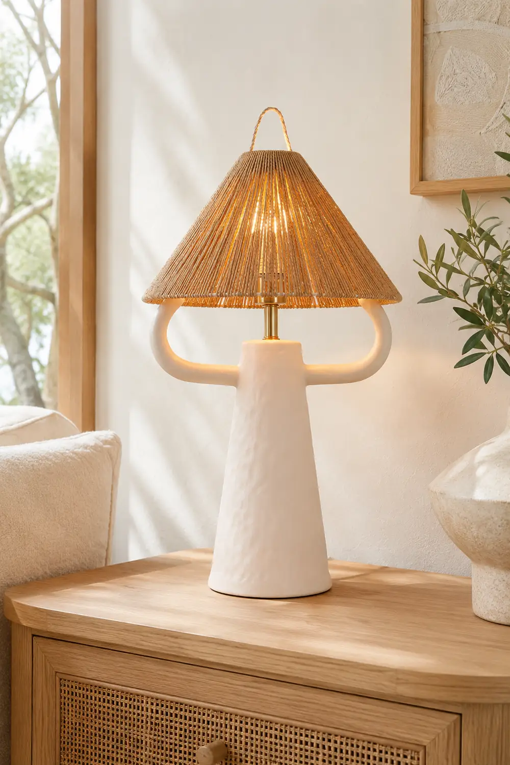 Horns Ceramic Table Lamp - Lumpaz