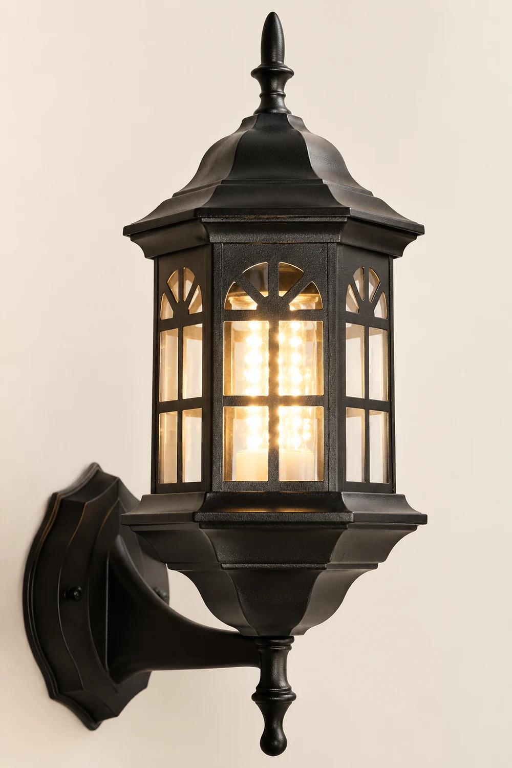 Waterproof LED Glass European-style Outdoor Wall Lamp Plug in Wall Sconce Lighting - Lumpaz
