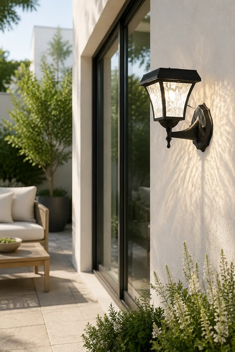 Waterproof LED Smart Touch Switch Modern Outdoor Plug in Wall Sconce Lighting - Lumpaz
