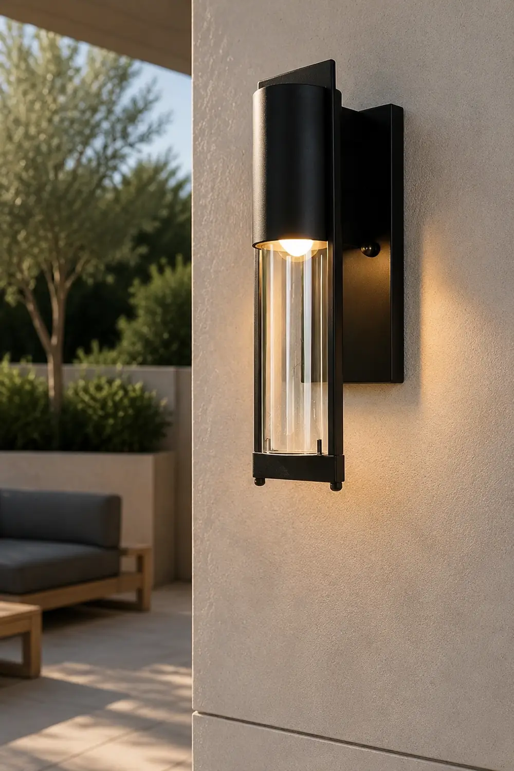 Antique Waterproof Glass Modern Outdoor Wall Sconce Lighting Wall Lamp - Lumpaz