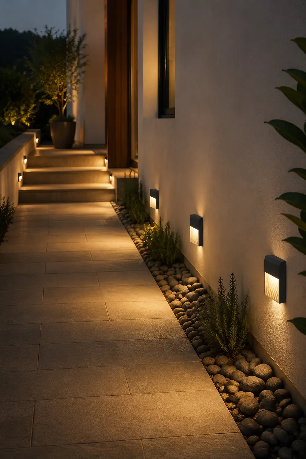 Waterproof Outdoor LED Step Lights Corner Lamp for Villa Courtyard Garden - Lumpaz