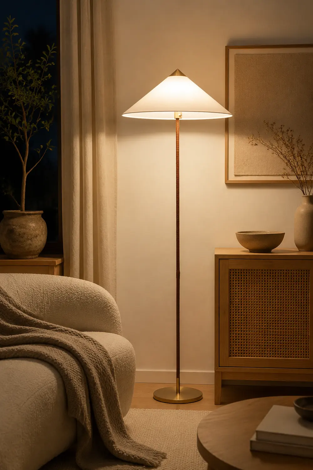 Chinese Hat  Floor Lamp - Lumpaz
