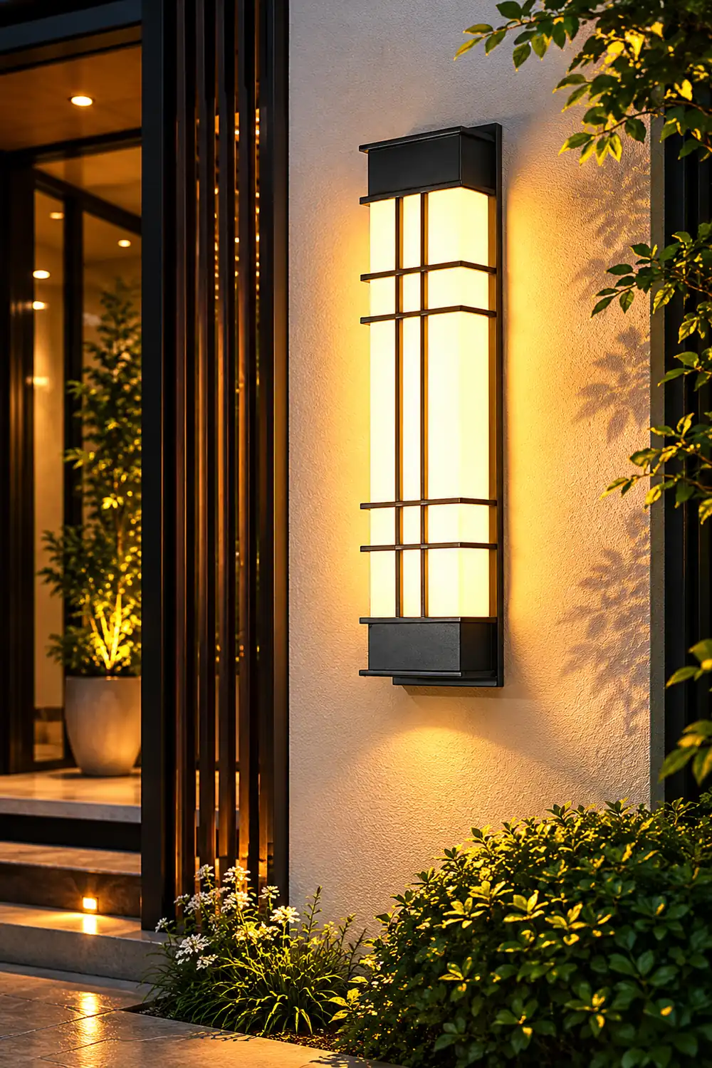 Retro Rectangular Waterproof LED Black Traditional Outdoor Wall Lamp - Lumpaz