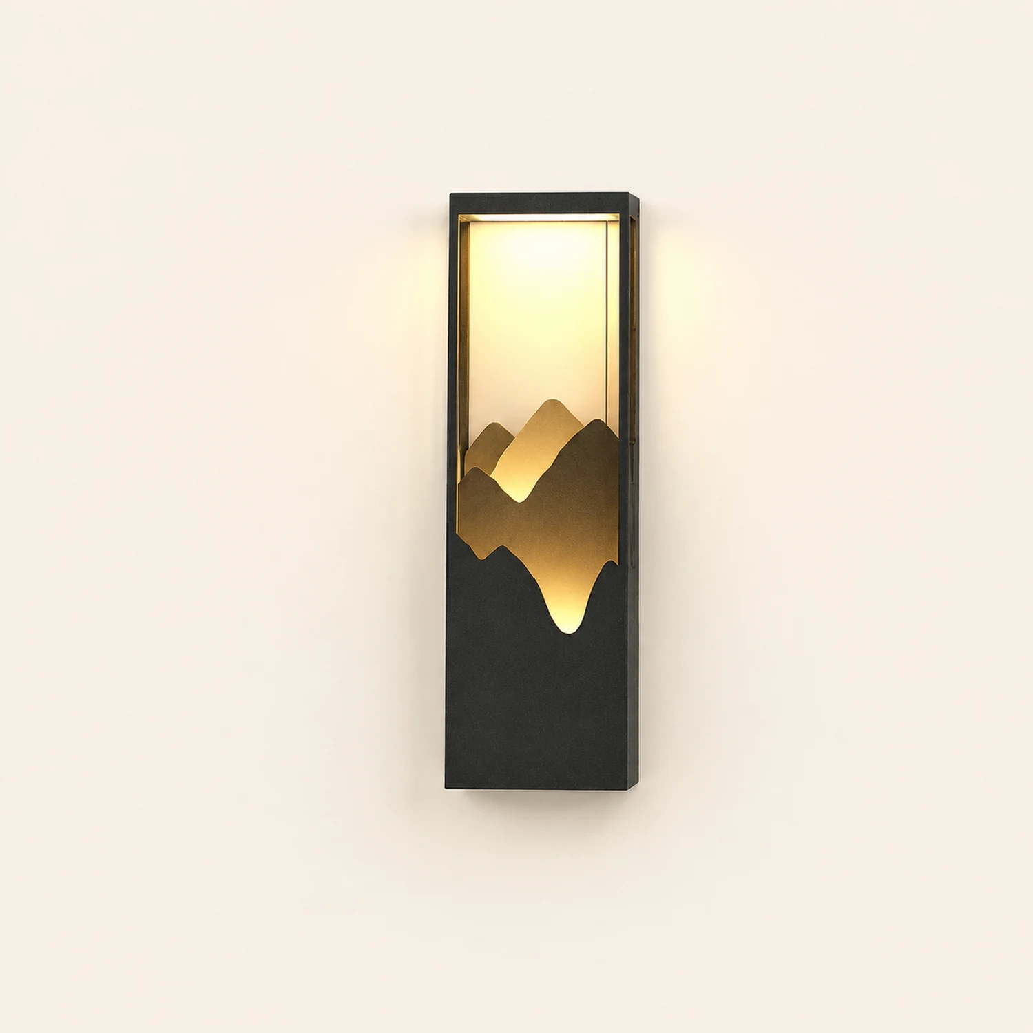 Mountain Scenery LED up Down Lighting Waterproof Solar Wall Lamp Porch Lights - Lumpaz