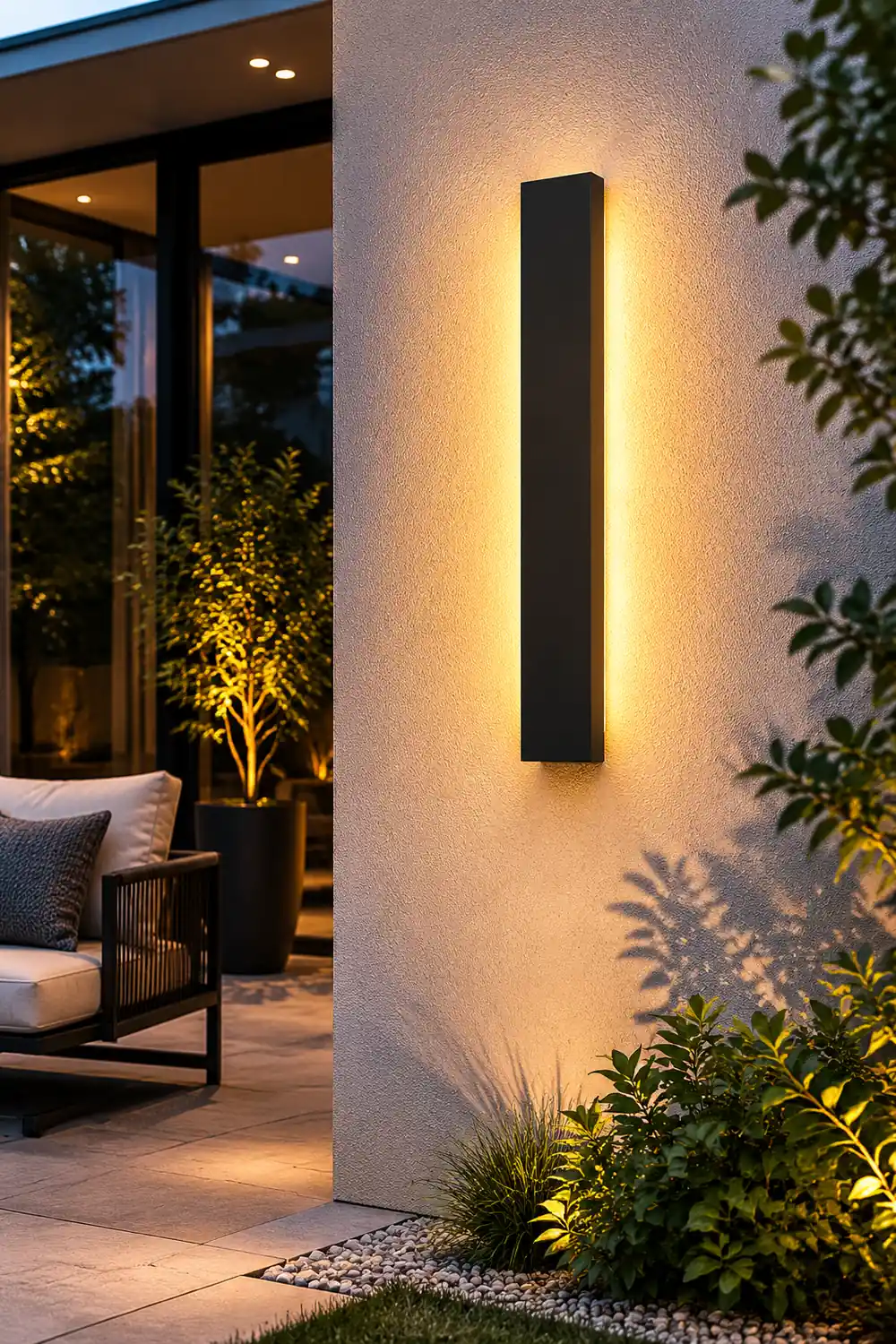 Outdoor Modern Waterproof Long Strip Bright LED Wall Light for Villa Courtyard - Lumpaz