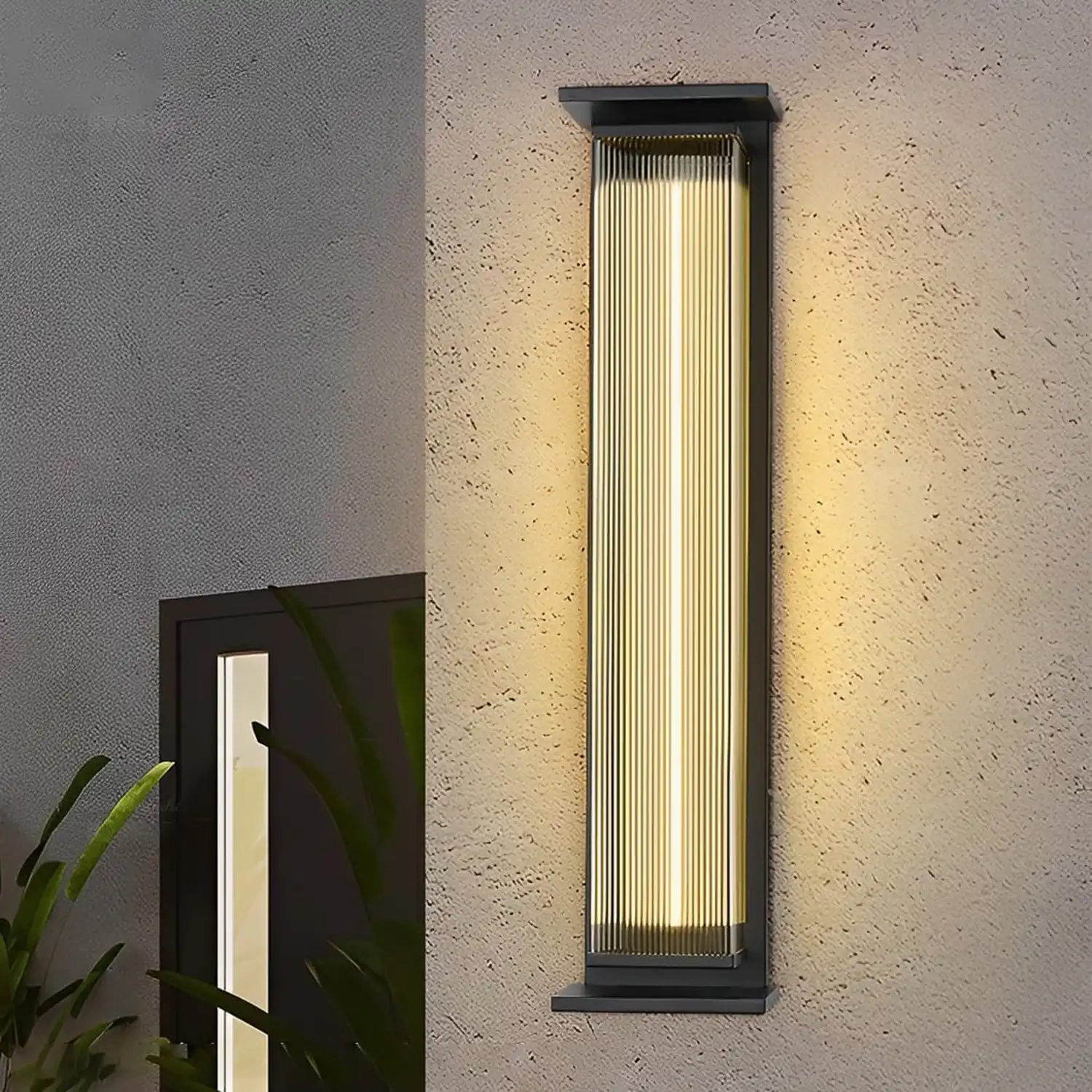 Creative Strip Waterproof Black Modern LED Wall Lamp Outdoor Wall Lights - Lumpaz