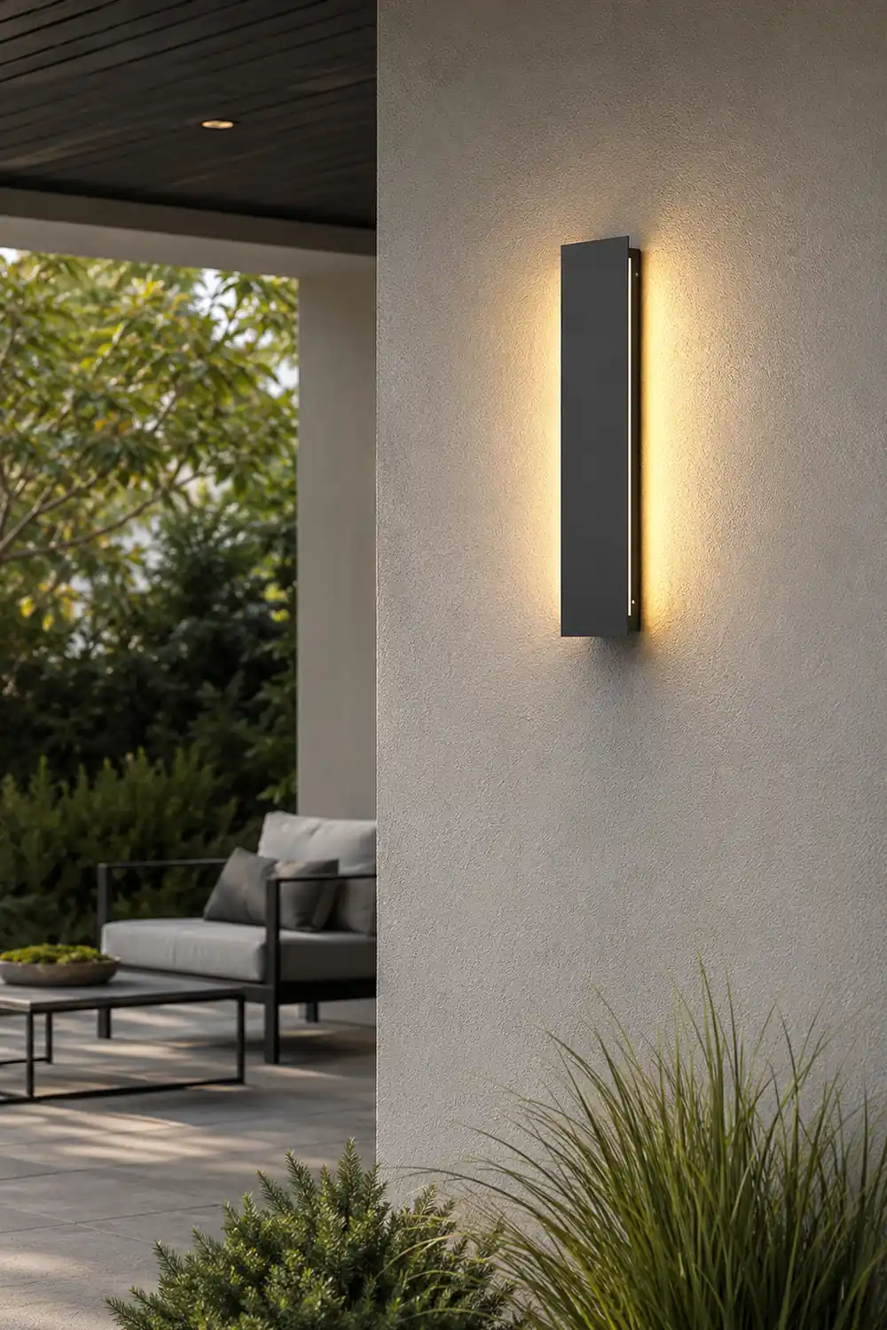 Outdoor Modern Waterproof Long Strip Bright LED Wall Light for Villa Courtyard - Lumpaz
