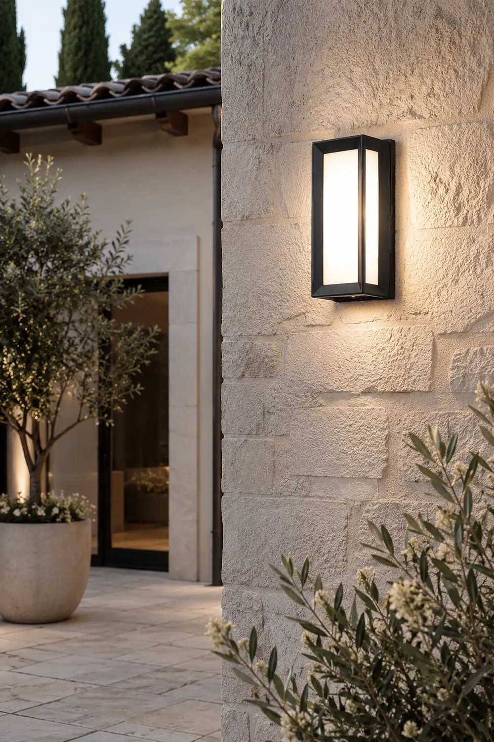 Unique Rectangular Frame Waterproof Black Modern Outdoor Wall Lights - Lumpaz