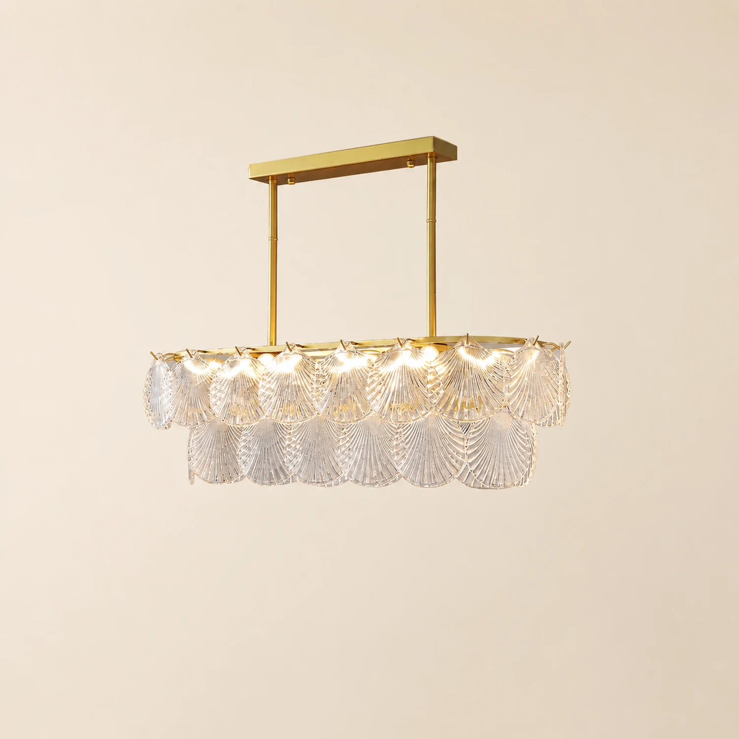 Shell Glass Chandelier - Lumpaz