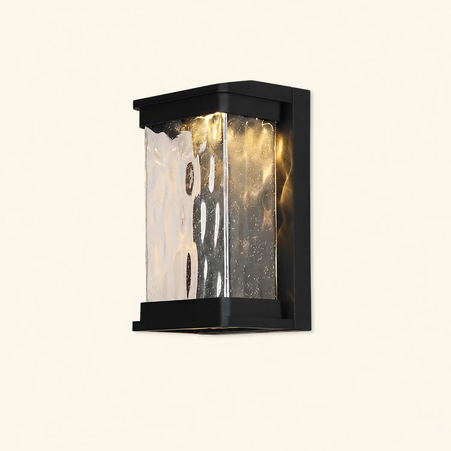Waterproof Creative Glass LED Black Modern Outdoor Wall Sconce Lighting - Lumpaz