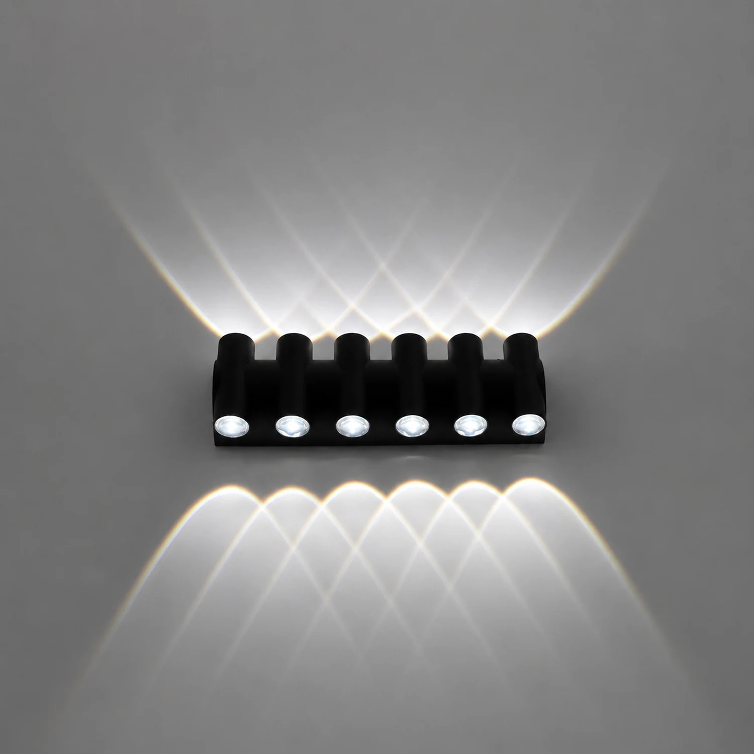 Up and Down Light LED Waterproof Black Modern Wall Washer Light Wall Lamp - Lumpaz