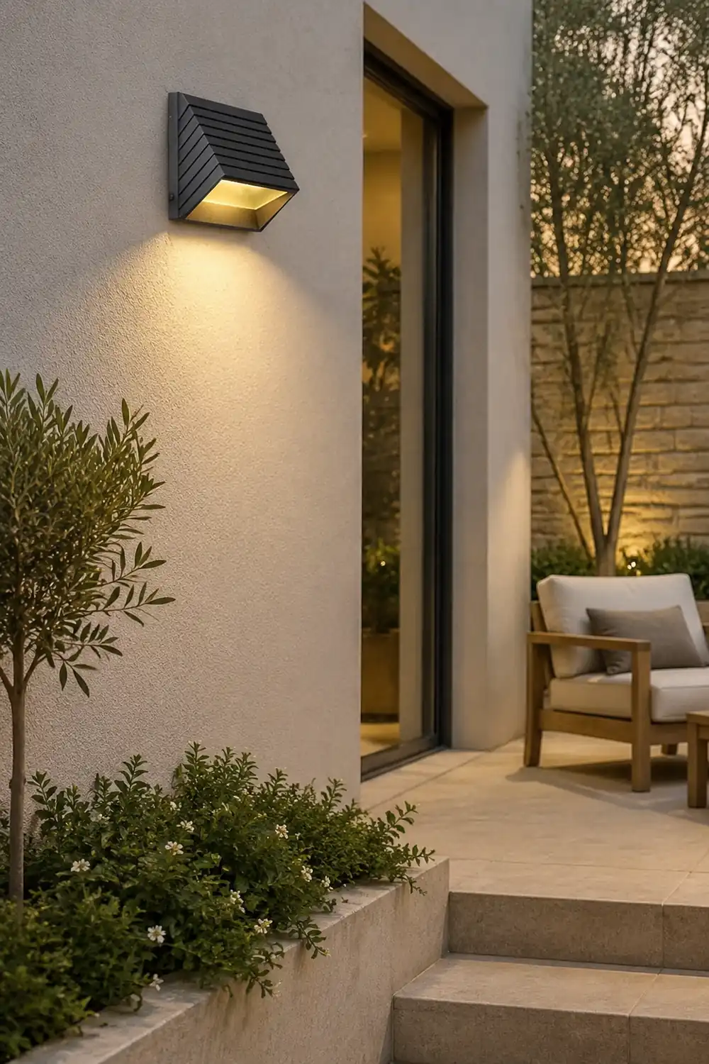 Modern Minimalist Outdoor Waterproof LED Wall Light for Villa Garden Balcony Stairs - Lumpaz