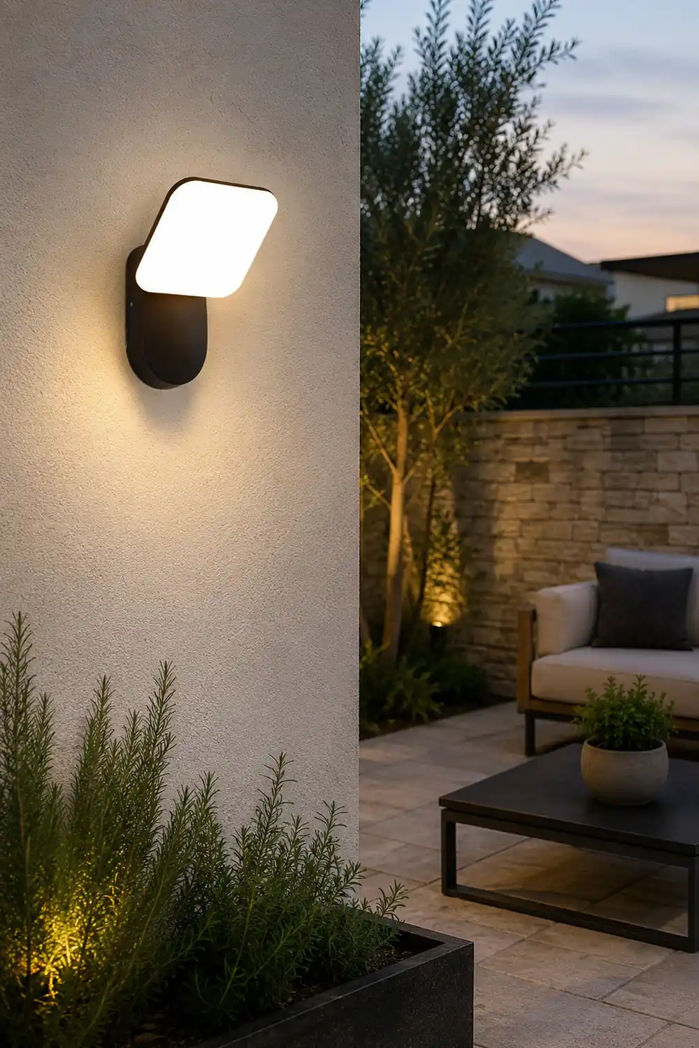 Square LED 12w Waterproof Modern Outdoor Wall Lamp Wall Sconces Lighting - Lumpaz