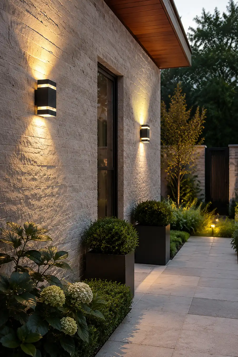 Square Round Waterproof Up And Down Lighting LED Modern Wall Sconces - Lumpaz