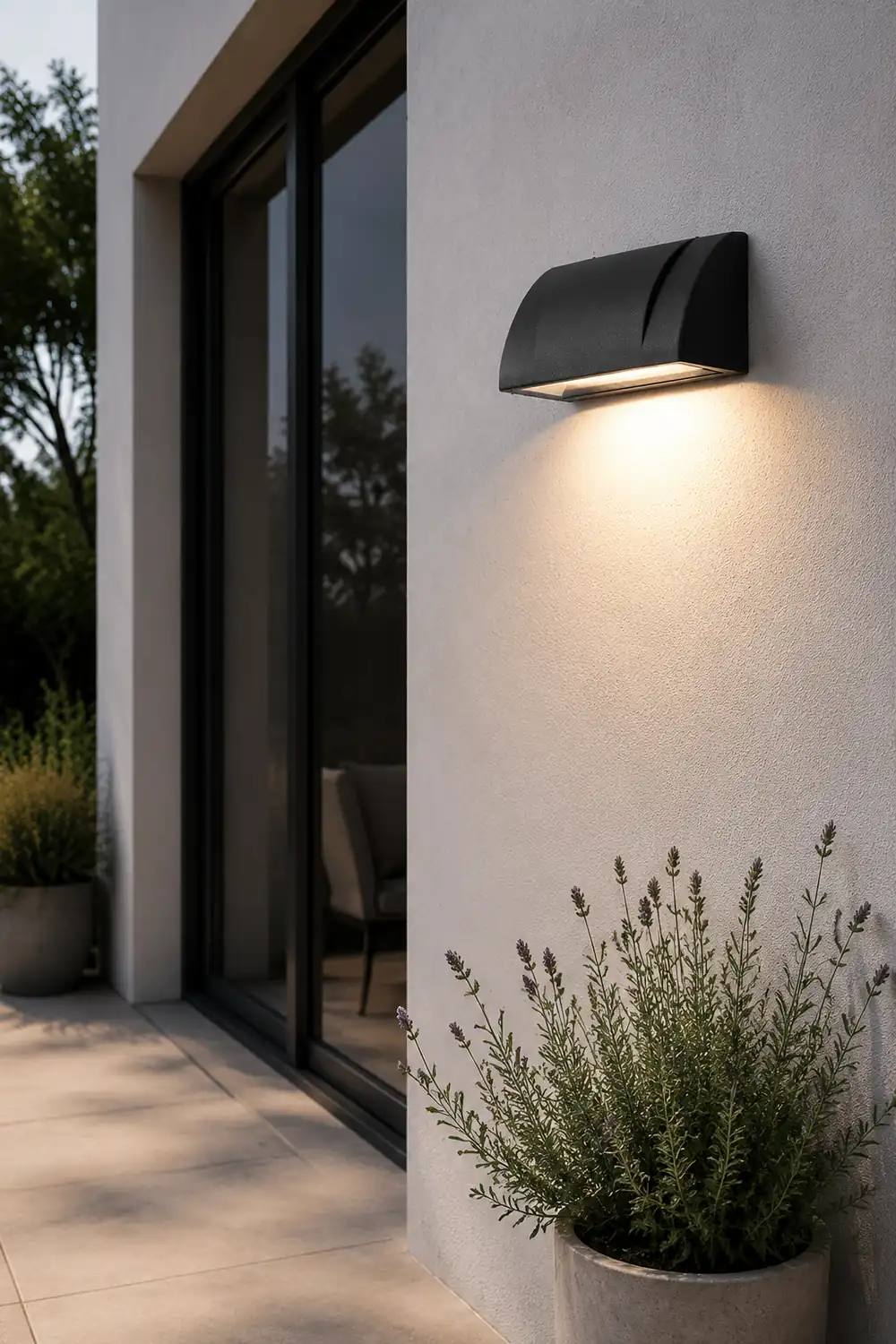Modern Minimalist Waterproof Outdoor LED Wall Light for Patio Balcony Garden - Lumpaz