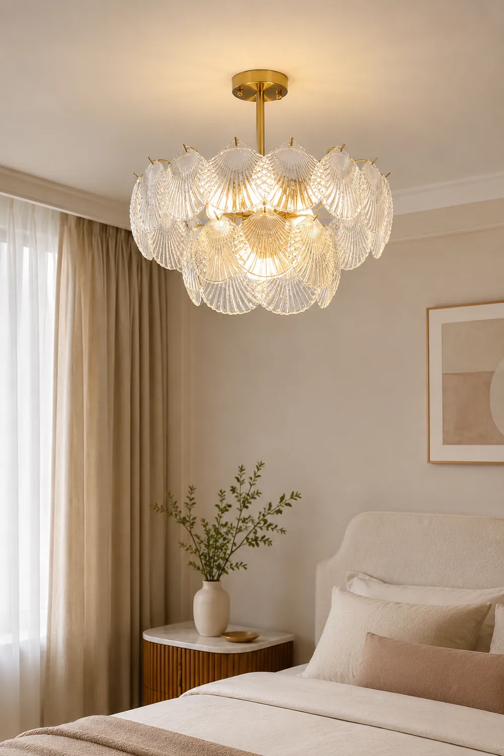 Shell Glass Chandelier - Lumpaz