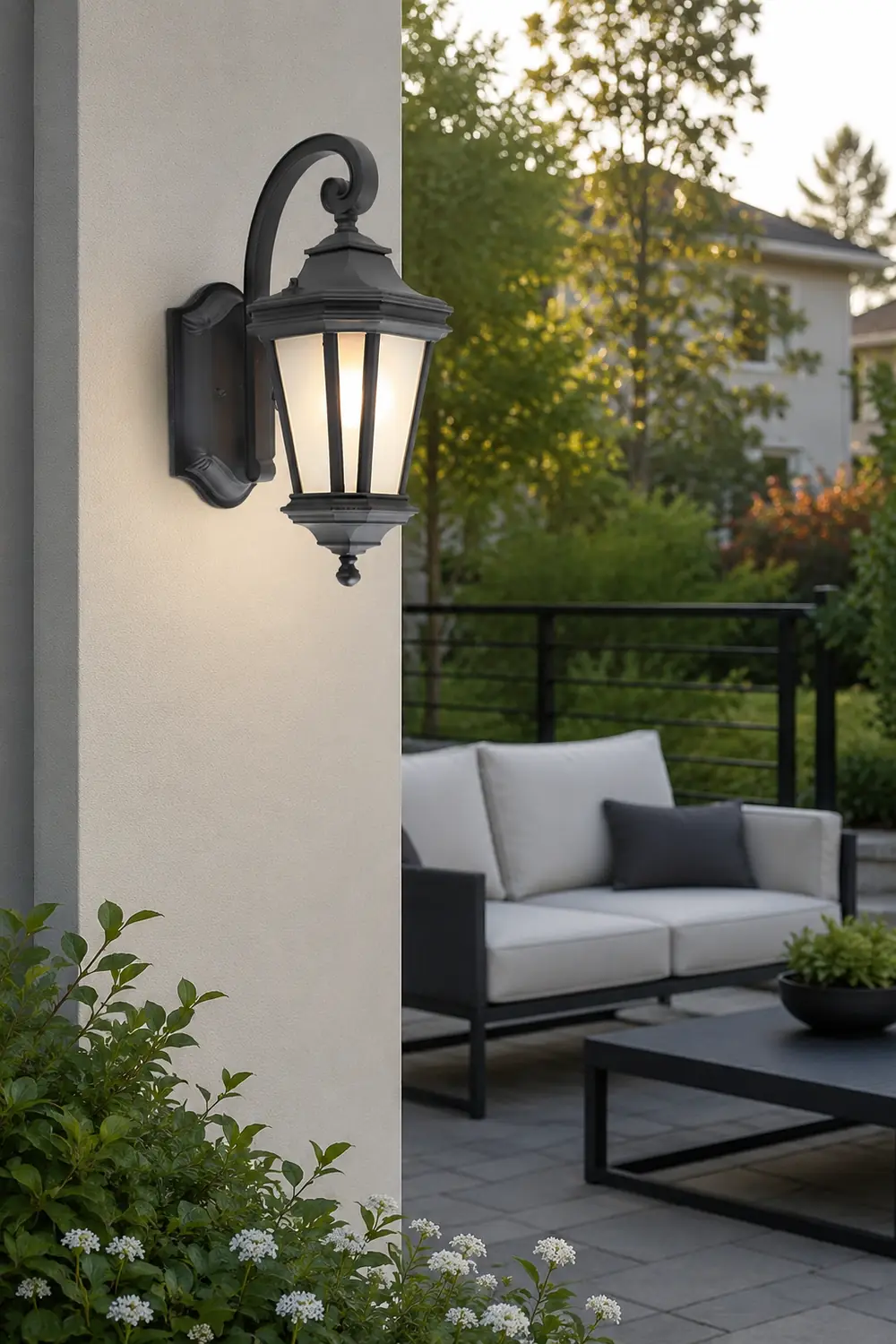 Minimalist Frosted Glass Waterproof European-Style Outdoor Wall Lamp - Lumpaz