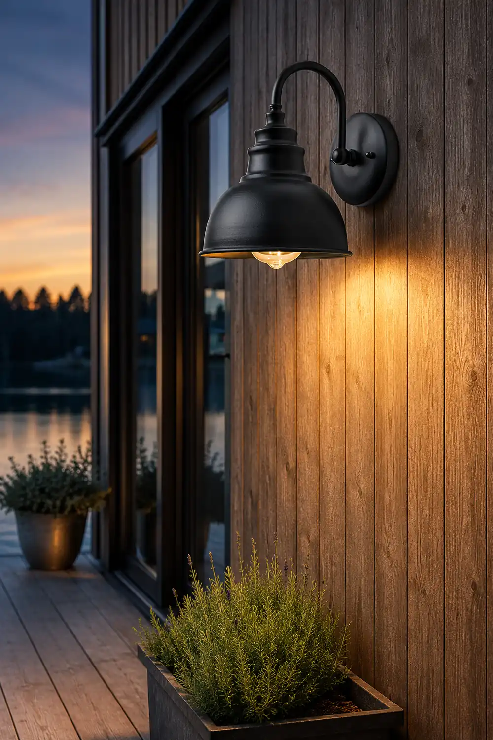 Retro Outdoor Waterproof Balcony Exterior Wall Light Gate Light with Light Sense - Lumpaz