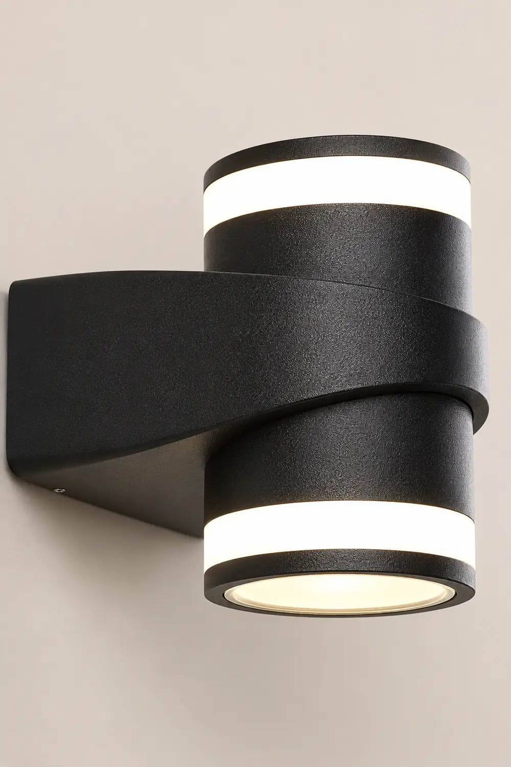 Round Up and Dawn Light LED Waterproof Black Outdoor Wall Washer Lights - Lumpaz