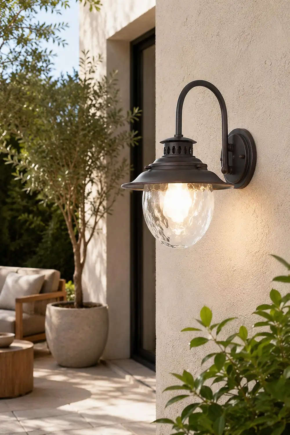 Creative Glass Metal LED Waterproof Modern Outdoor Wall Lamp Wall Sconce Lighting - Lumpaz