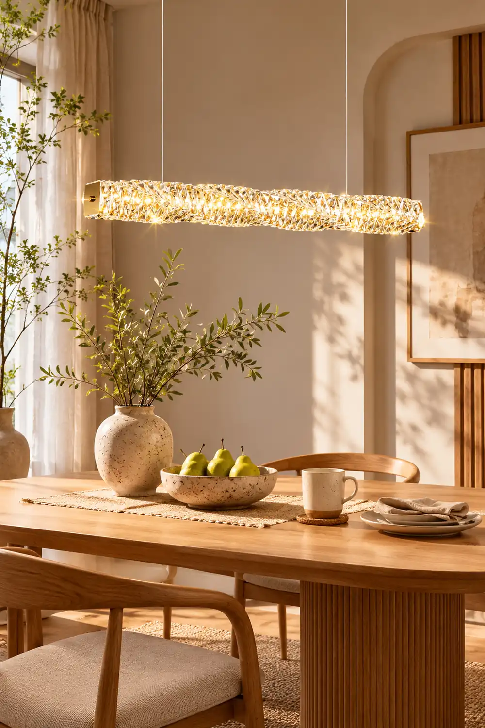 Long Crystal Pendant Lamp - Lumpaz