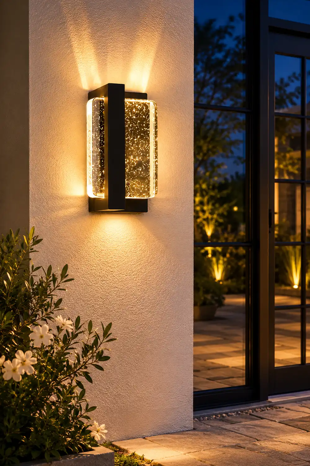 Creative Crystal Waterproof Modern Outdoor Wall Lamp Wall Sconce Lighting - Lumpaz