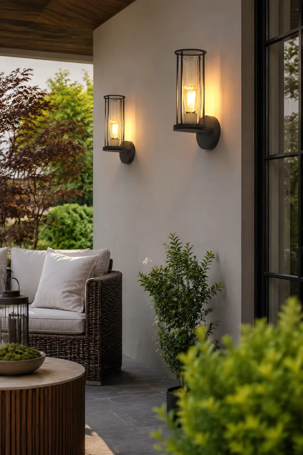 Minimalist Round Waterproof Retro Wall Lamp Outdoor Lawn Lights Path Lights - Lumpaz
