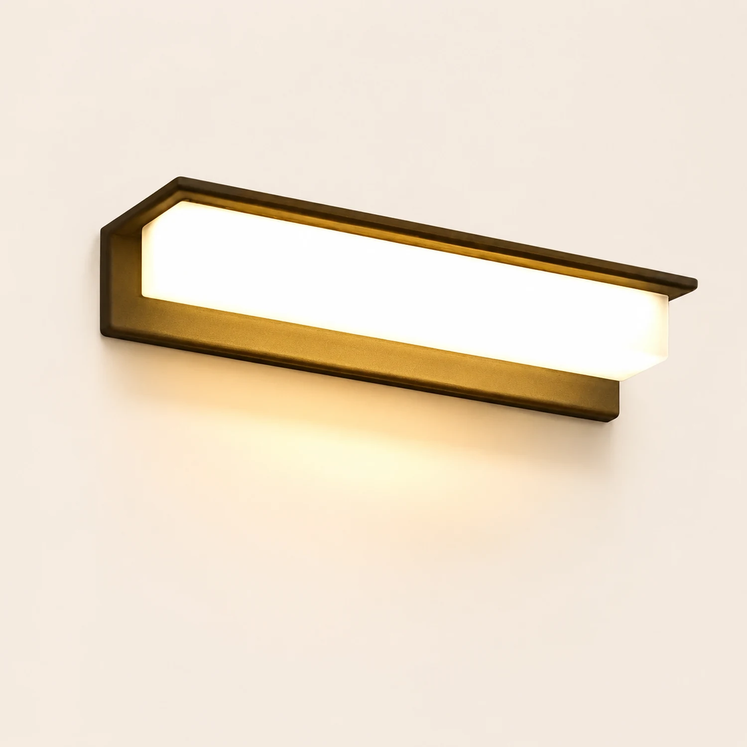 Minimalist Rectangular Waterproof LED Modern Solar Wall Lamp Exterior Lights - Lumpaz