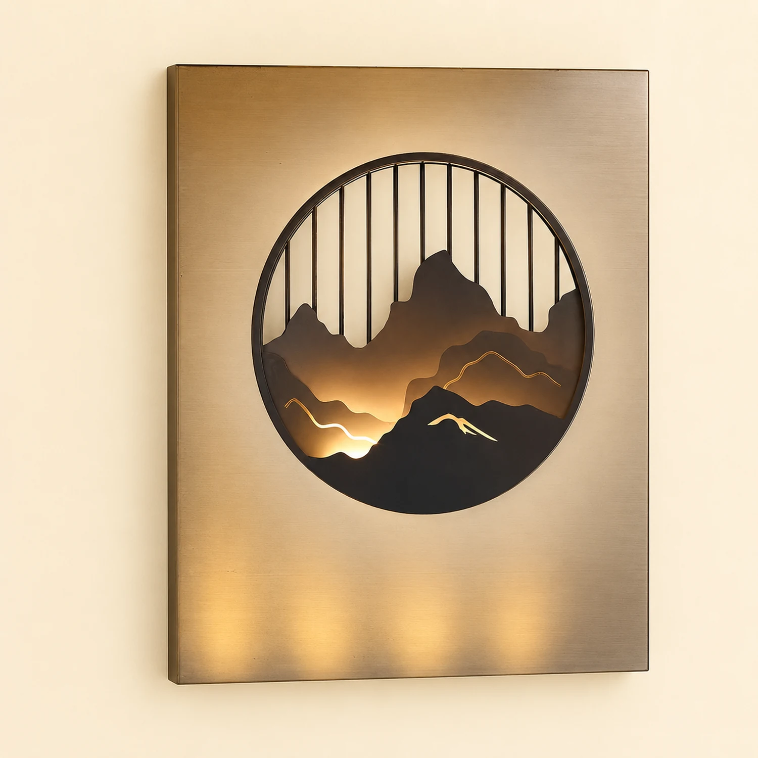 Round Mountain Scenery LED Waterproof Outdoor Wall Sconce Lighting - Lumpaz