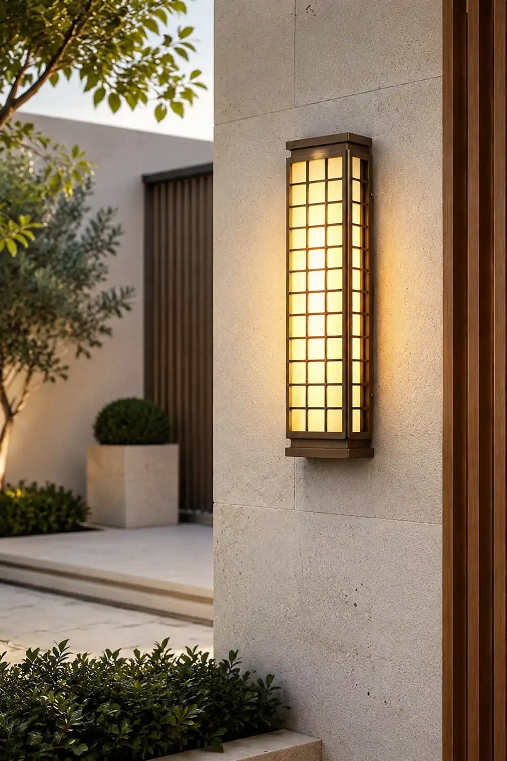 Classic Rectangular T5 Waterproof Vintage Outdoor Wall Lights Fixture - Lumpaz
