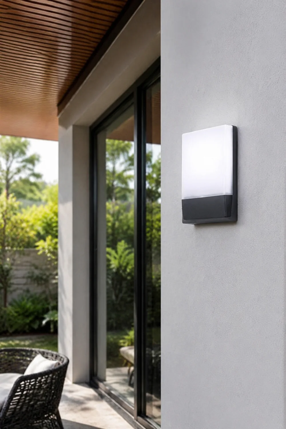 Square Waterproof LED Black Modern Outdoor Wall Lights Porch Lights - Lumpaz