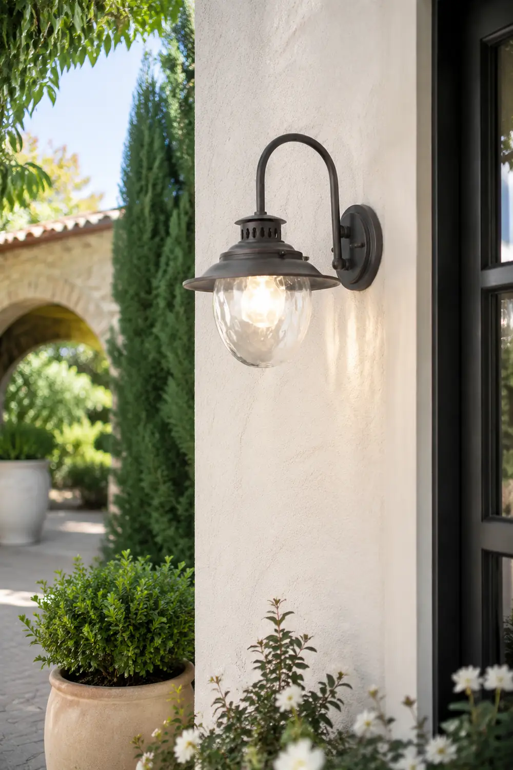 Creative Glass Metal LED Waterproof Modern Outdoor Wall Lamp Wall Sconce Lighting - Lumpaz