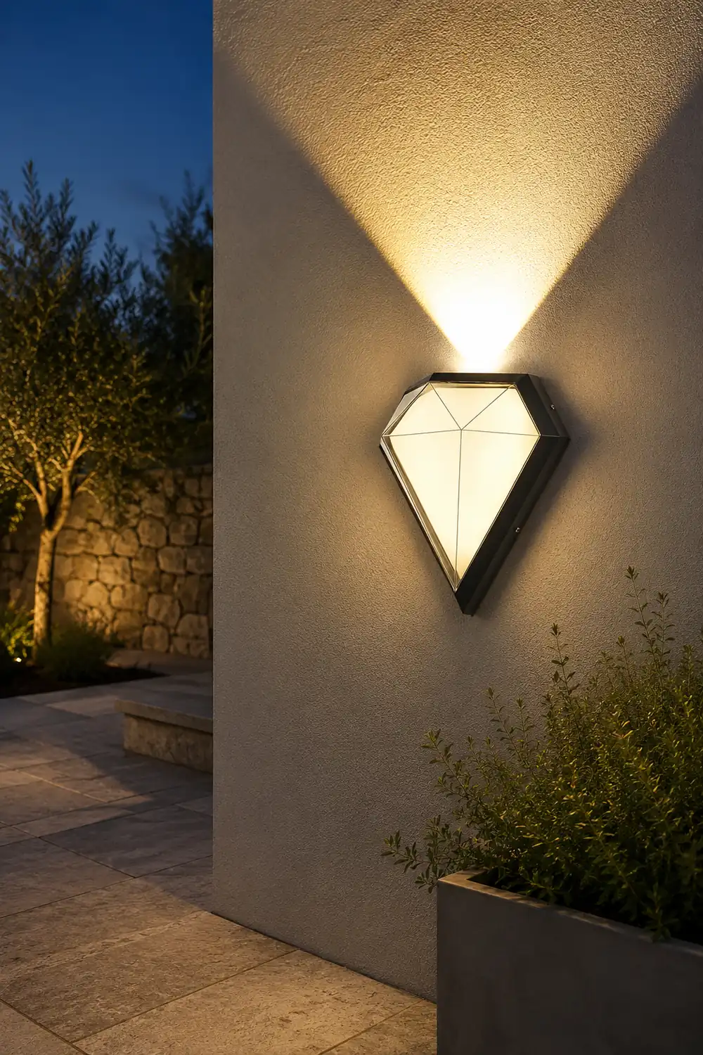 Creative Geometric LED Waterproof Black Modern Wall Lamp Exterior Lights - Lumpaz