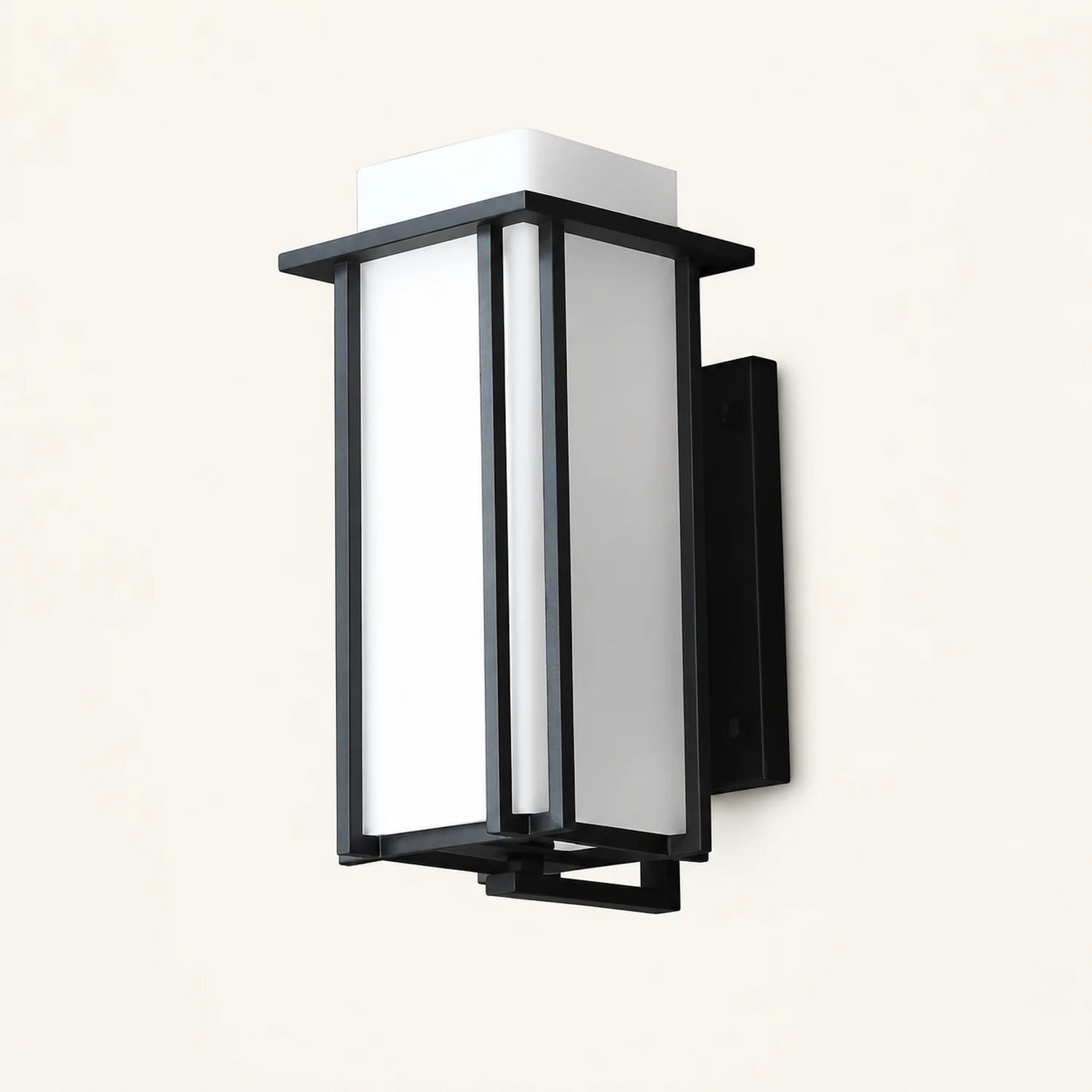 Square Waterproof LED Black Retro Outdoor Wall Lamp Exterior Lights - Lumpaz