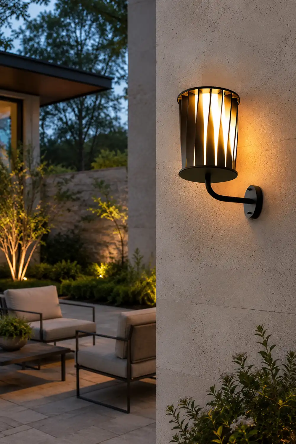 Creative Twisted Waterproof LED Modern Outdoor Wall Lamp Plug in Wall Lights - Lumpaz