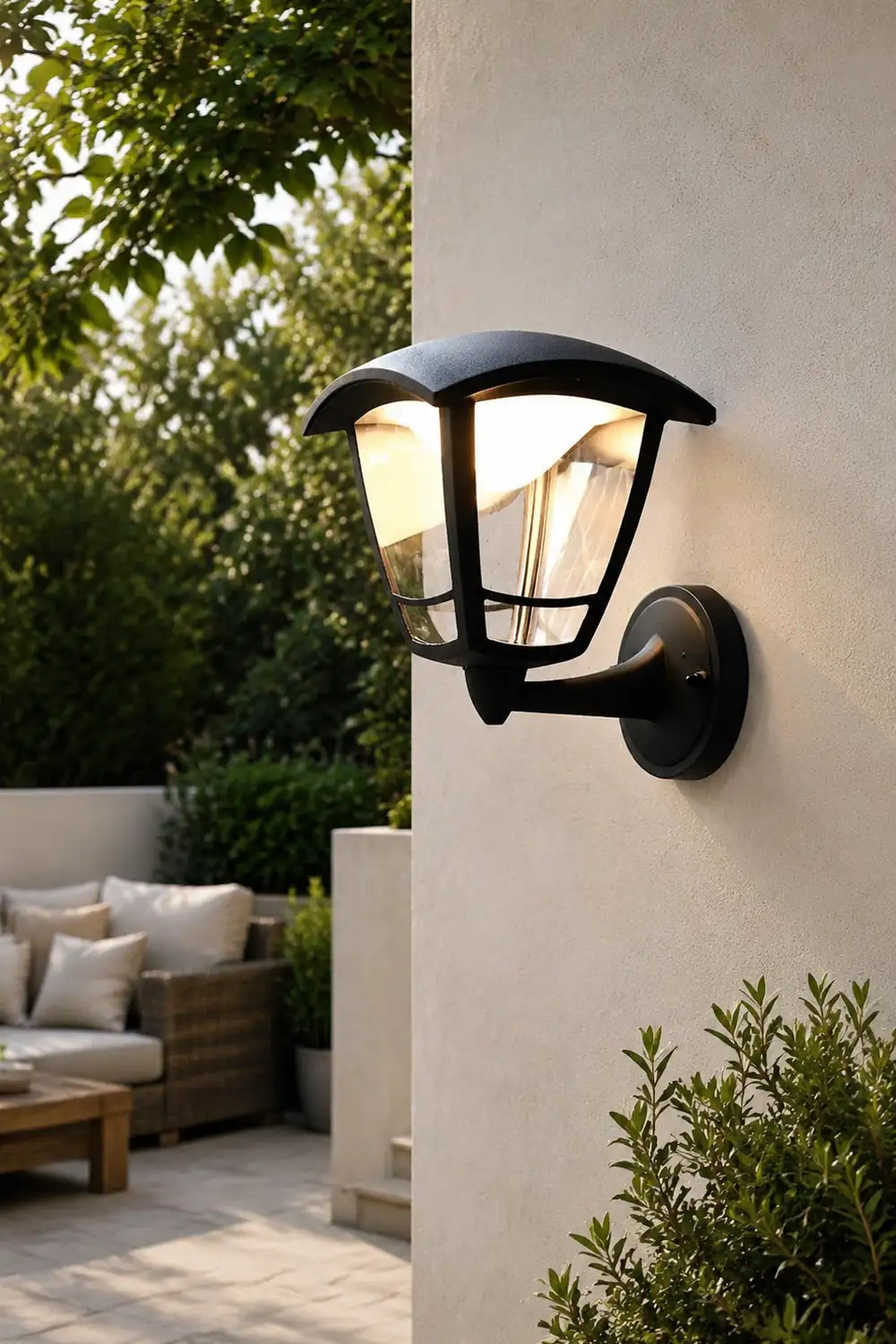 Retro Waterproof Black Vintage Outdoor Wall Lamp Plug in Wall Sconce Lighting - Lumpaz