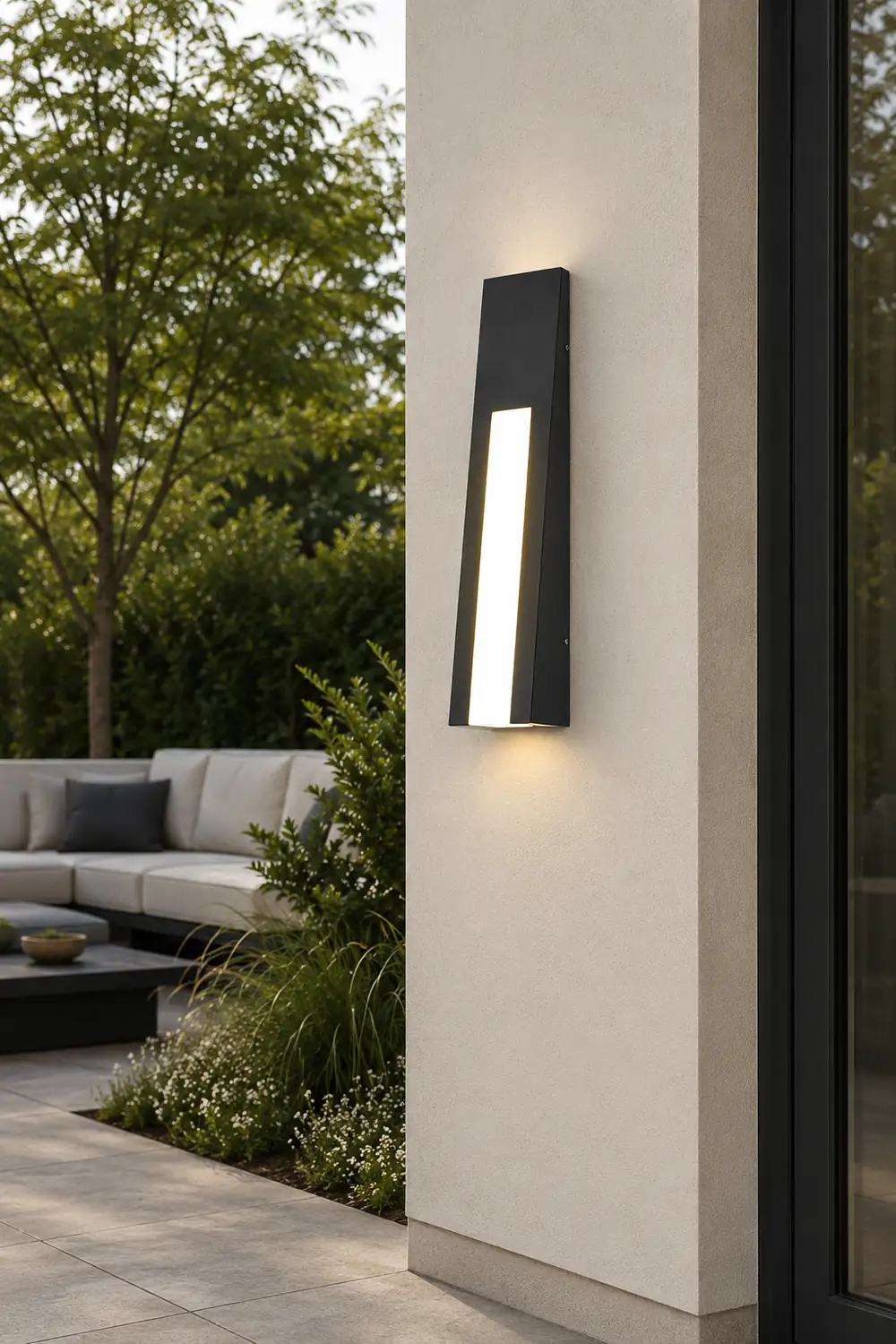 Minimalist LED Waterproof Black Modern Outdoor Wall Lamp Exterior Lights - Lumpaz