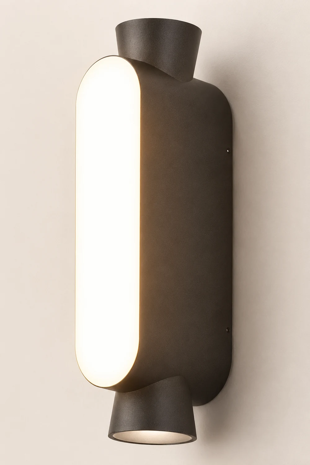 Waterproof LED Up and Down Lights Black Modern Outdoor Wall Sconce Lighting - Lumpaz