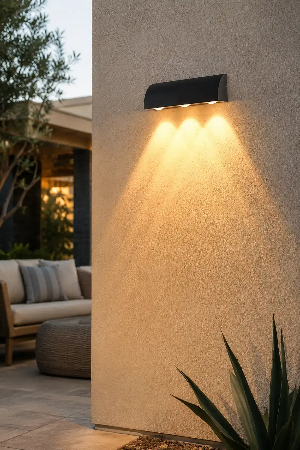 Outdoor Minimalist LED Waterproof Wall Light for Courtyard Balcony Foyer - Lumpaz