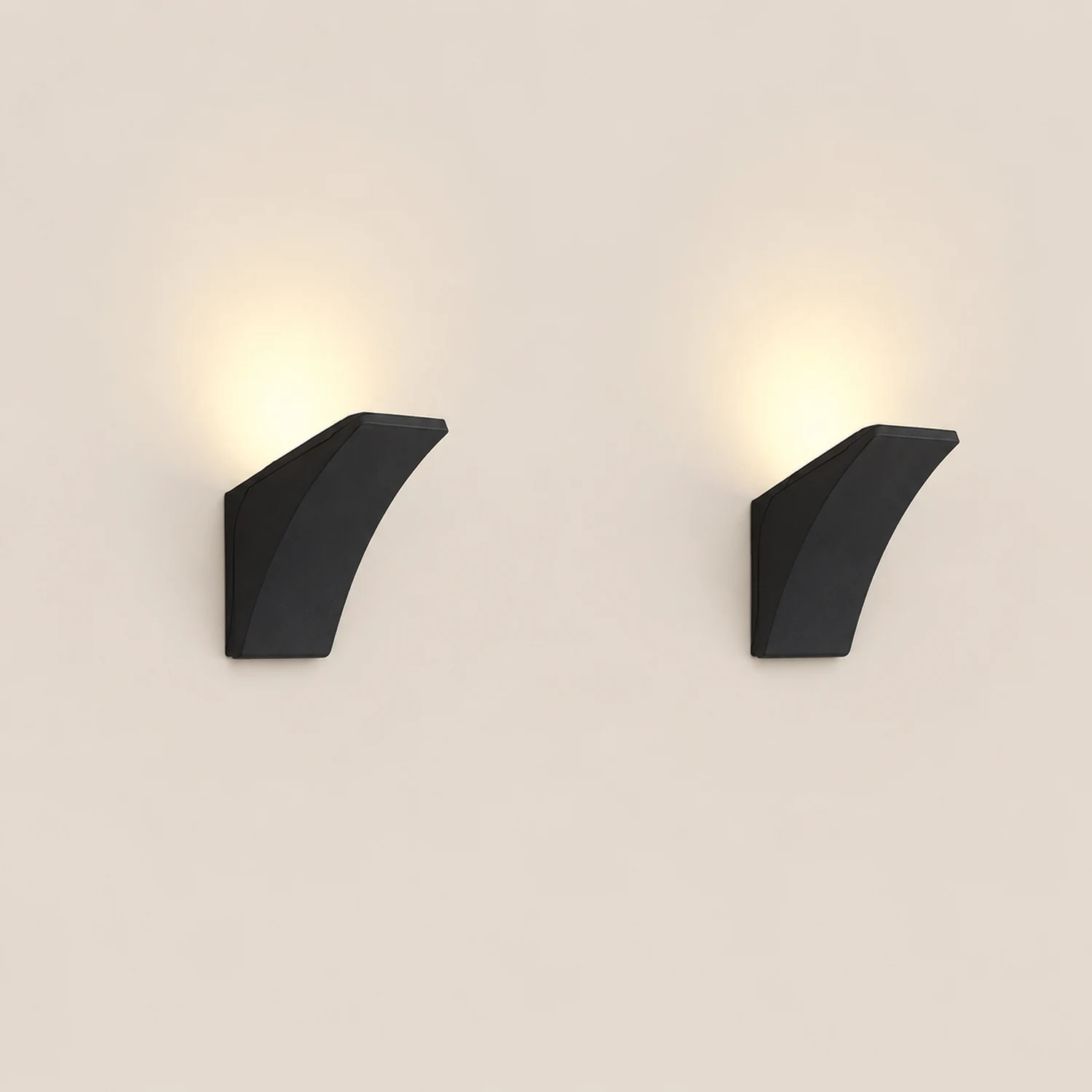 Unique LED 12W Black Modern Wall Sconces Wall Lamp Outdoor Wall Lights - Lumpaz