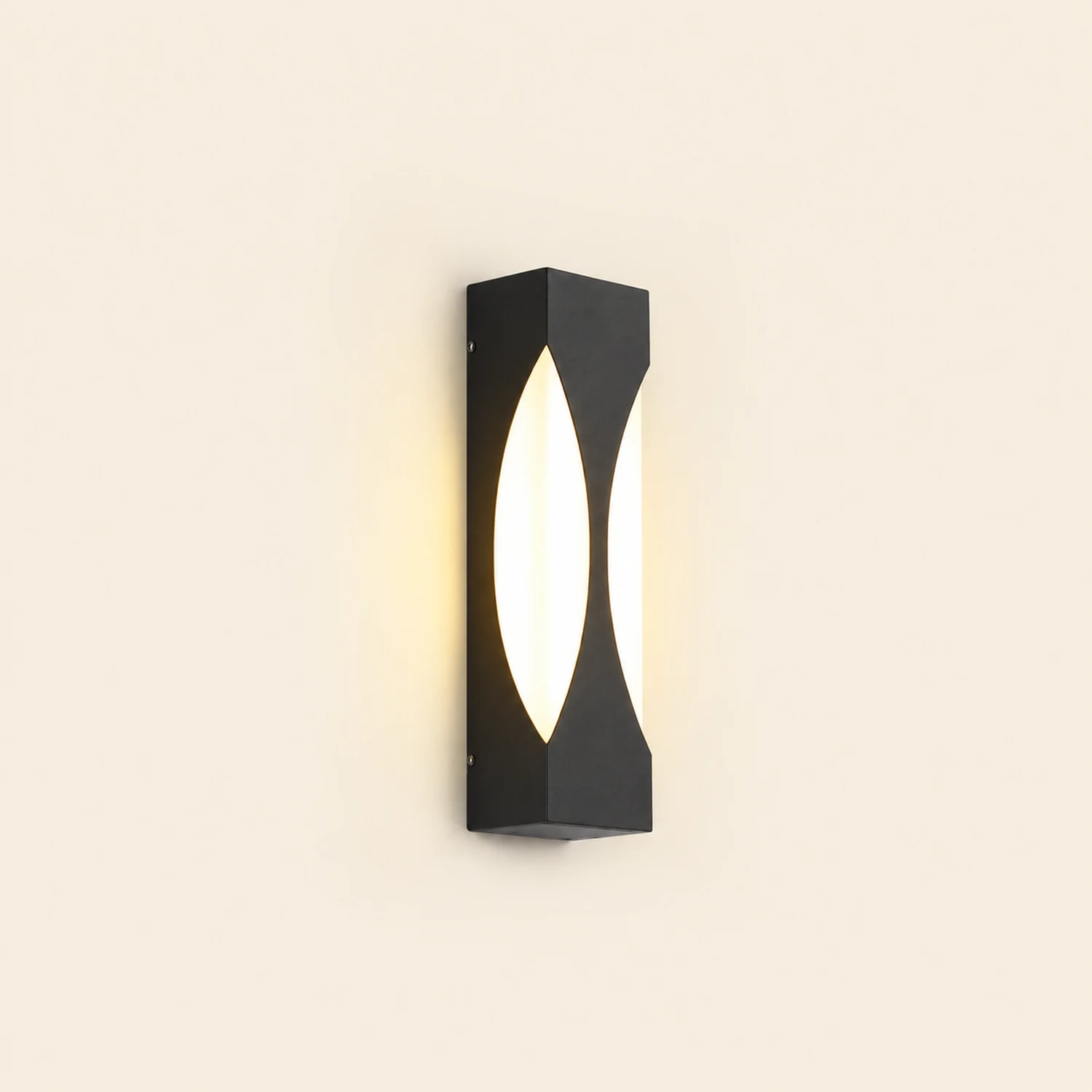 Creative Rectangular Waterproof LED Black Modern Outdoor Wall Sconce Lighting - Lumpaz