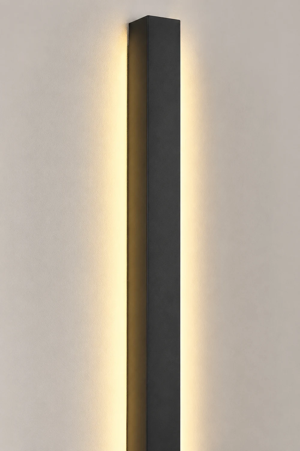 Black Long Strip Metal Waterproof Dimmable Modern Outdoor Wall Lights - Lumpaz