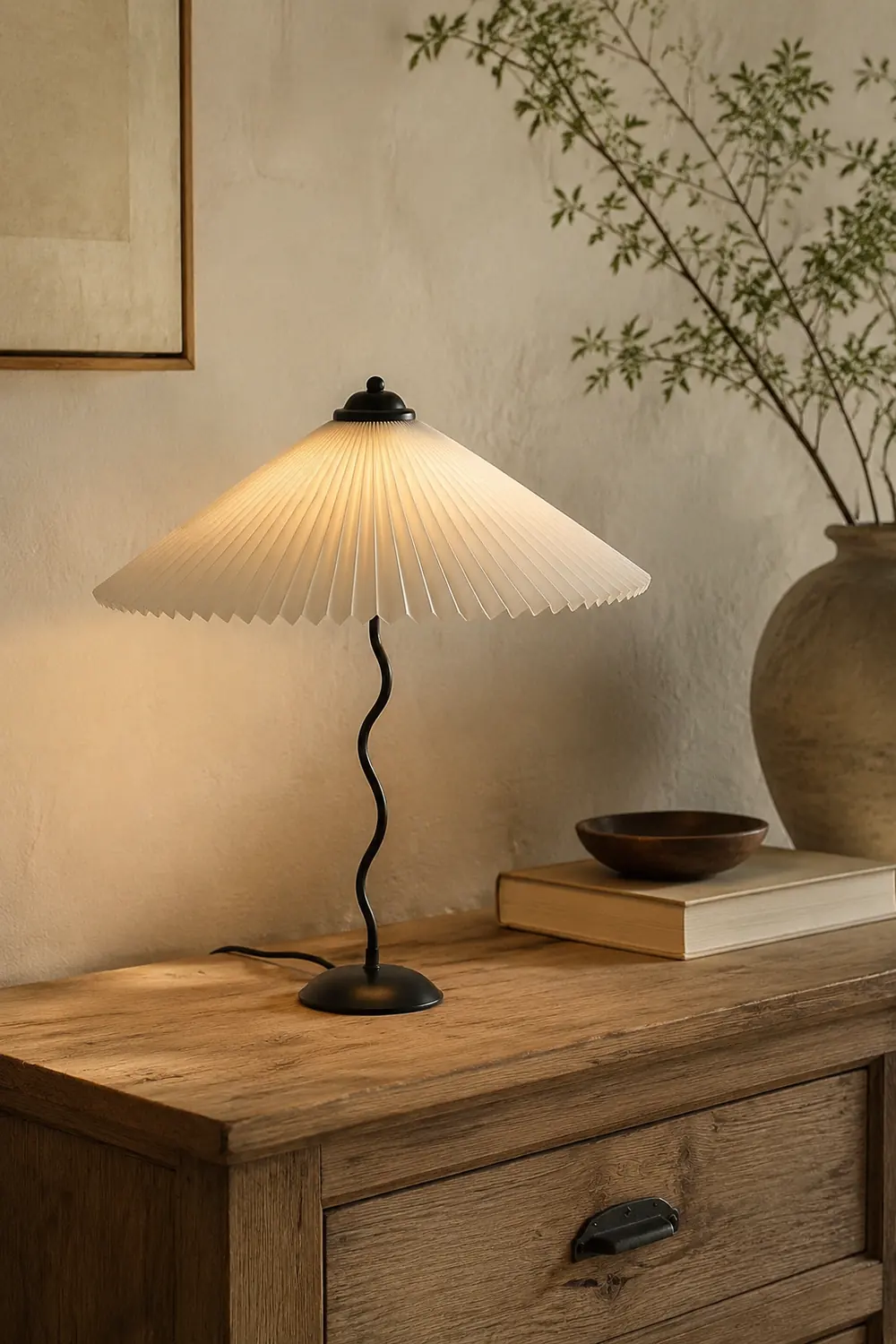 Wiggly Pleated Table Lamp - Lumpaz