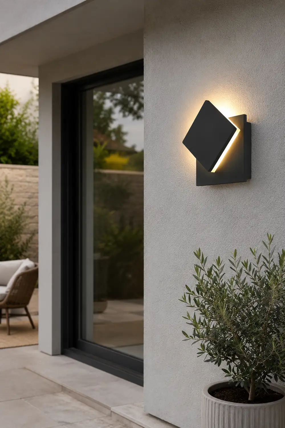 Adjustable Square Waterproof LED Black Modern Outdoor Wall Light Wall Lamp - Lumpaz