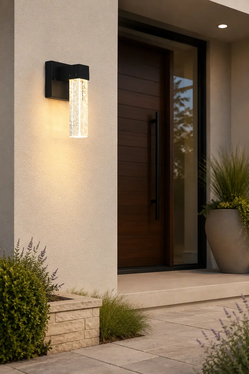 Waterproof LED 10W Crystal Black Modern Outdoor Wall Lamp Exterior Lights - Lumpaz