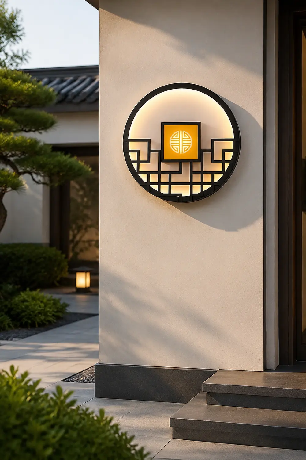 Asian Style Outdoor LED Landscape Decorative Lighting Wall Lamp for Villa Courtyard - Lumpaz
